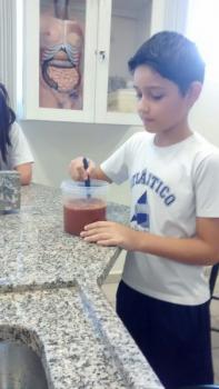 Decantação: separação de misturas 4º ano A