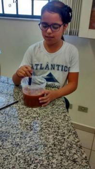Decantação: separação de misturas 4º ano A