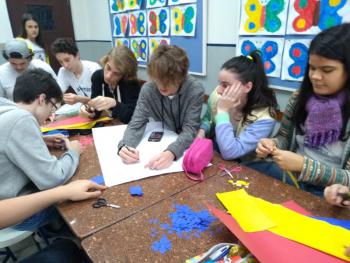 ARTE BIZANTINA - COLAGEM COM PAPEL PICADO