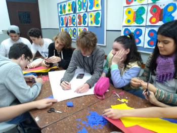 ARTE BIZANTINA - COLAGEM COM PAPEL PICADO