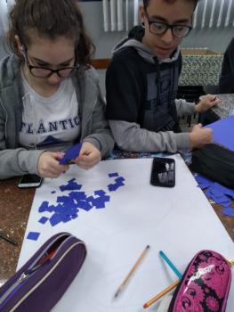 ARTE BIZANTINA - COLAGEM COM PAPEL PICADO