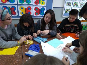 ARTE BIZANTINA - COLAGEM COM PAPEL PICADO