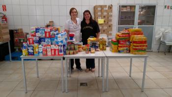 Entrega de doação e Ginástica Acrobática no Lar dos Velhinhos