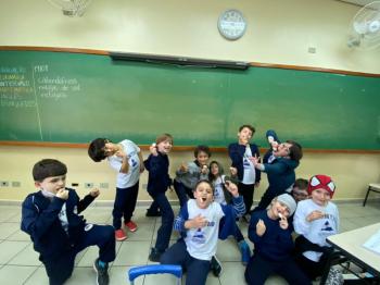 Alunos dos 1ºs anos preparam bolachas